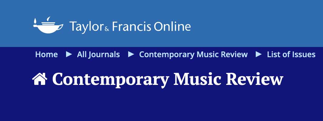 Contemporary Music Review